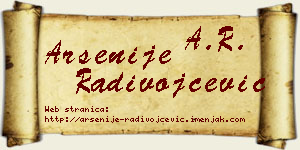 Arsenije Radivojčević vizit kartica